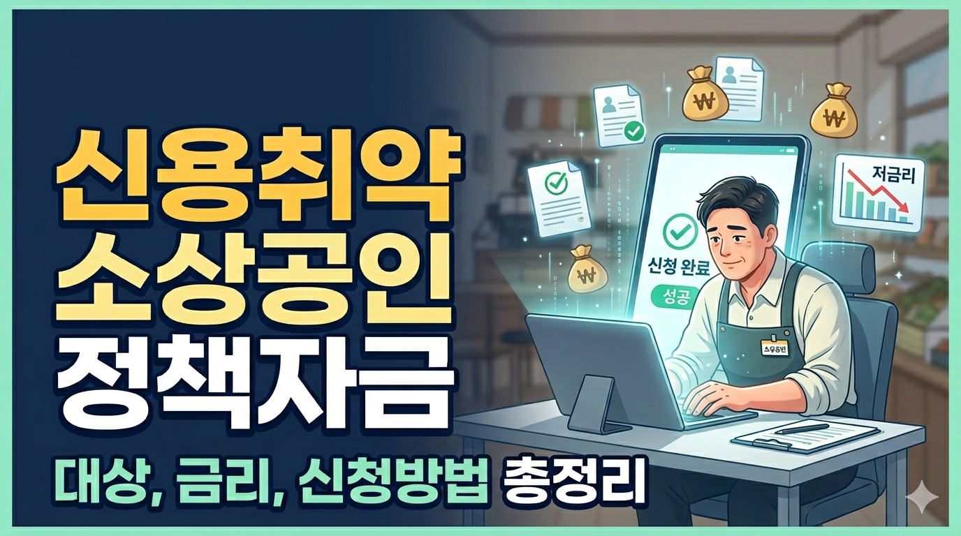 "저신용도 OK" 매월 신청하는 소상공인 정책자금 5천만 원 완전 정복