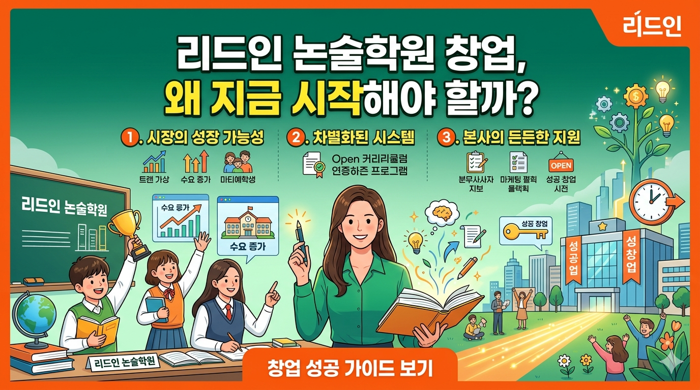리드인 논술학원 창업, 왜 지금 시작해야 할까?