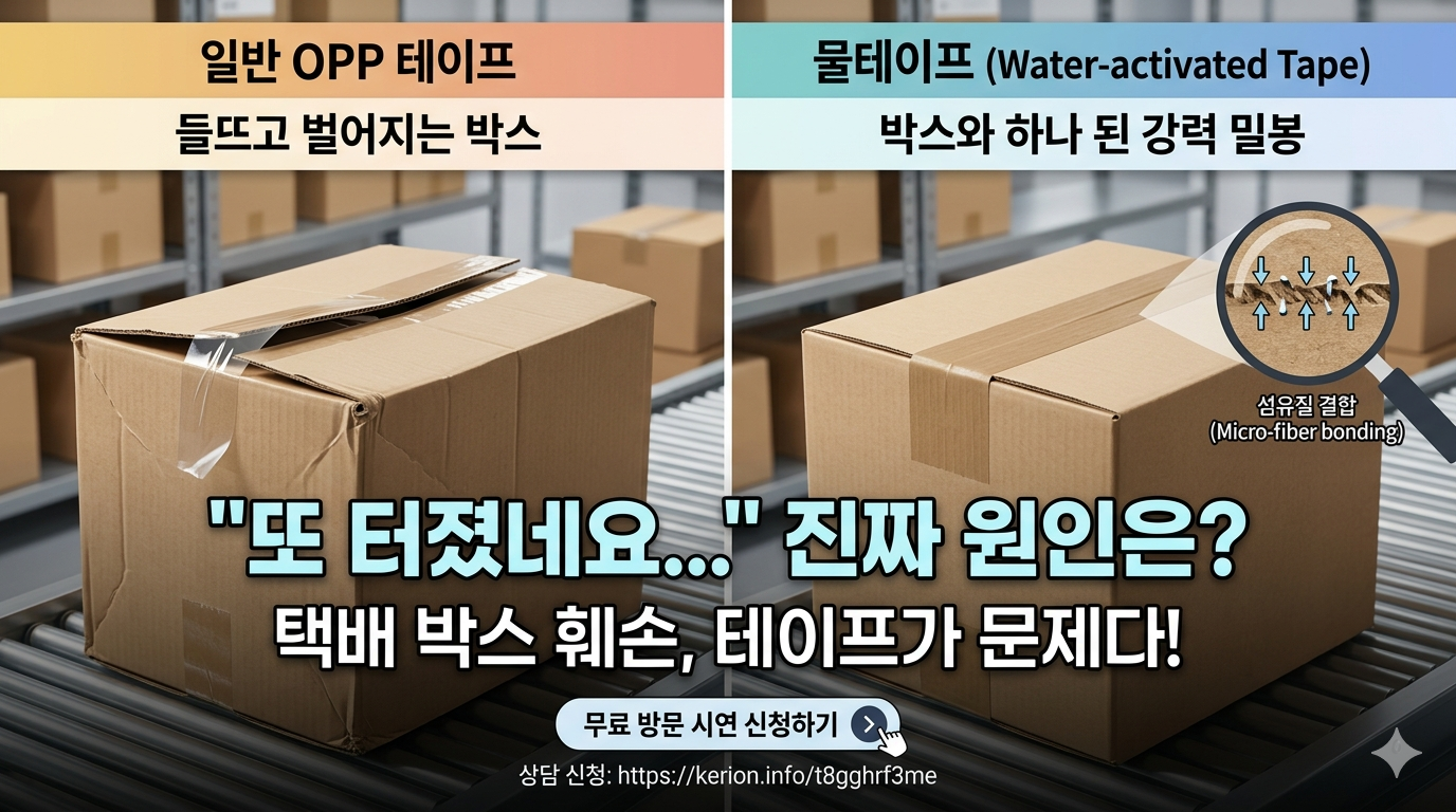 물류센터 담당자 필독! 박스 파손 완벽 방지하는 '물테이프'의 비밀