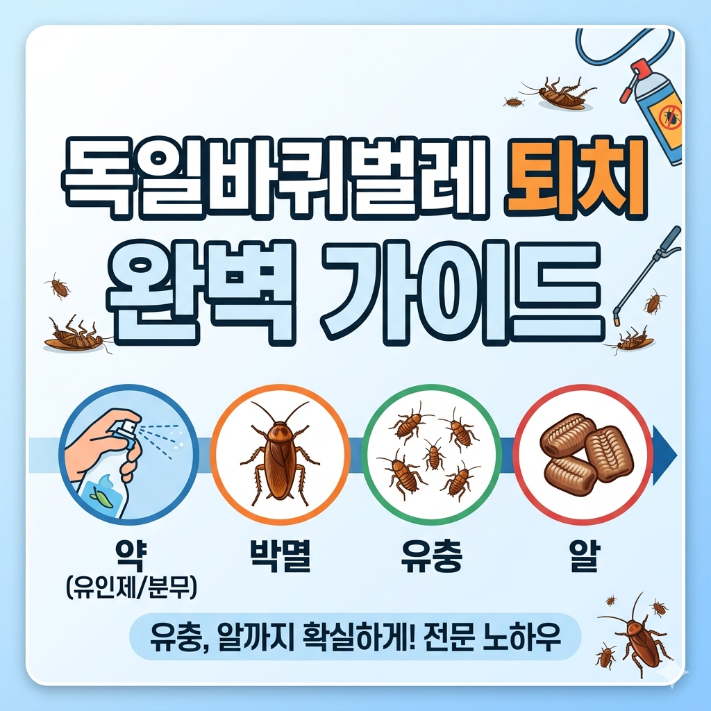 독일바퀴벌레 퇴치 완벽 가이드: 약, 박멸, 유충, 알까지 총정리