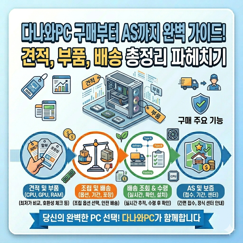 다나와PC 구매부터 AS까지 완벽 가이드: 견적, 부품, 배송 총정리