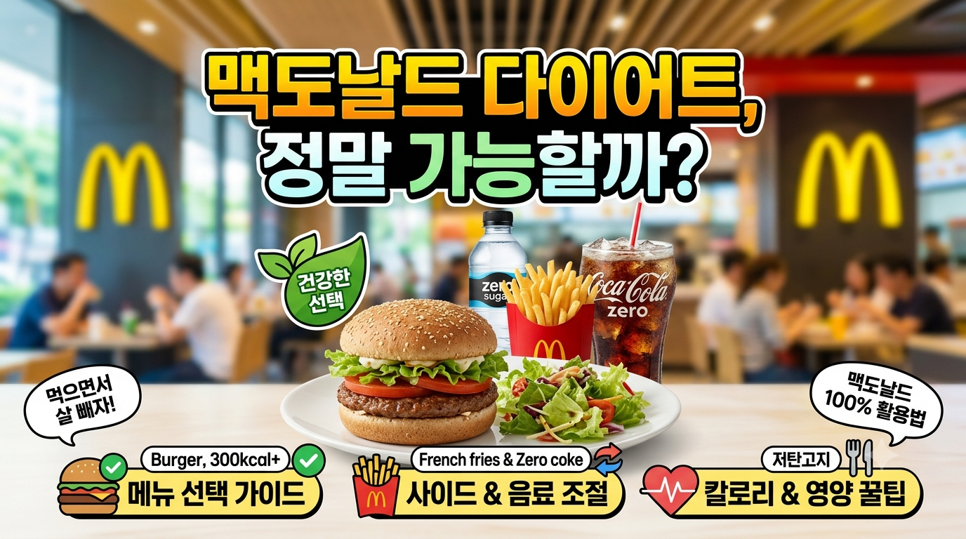 많은 분이 다이어트를 시작하면 가장 먼저 외식을 끊습니다. 특히 맥도날드 같은 패스트푸드는 살찌는 음식이라는 인식이 강하죠. 하지만 바쁜 현대인에게 햄버거는 포기하기 힘든 메뉴입니다. 핵심은 '무엇을 어떻게 먹느냐'입니다. 햄버거는 탄수화물, 단백질, 지방이 포함된 완전식품에 가깝습니다. 영양 성분을 이해하고 현명하게 조합한다면 맥도날드에서도 충분히 다이어트를 이어갈 수 있습니다.